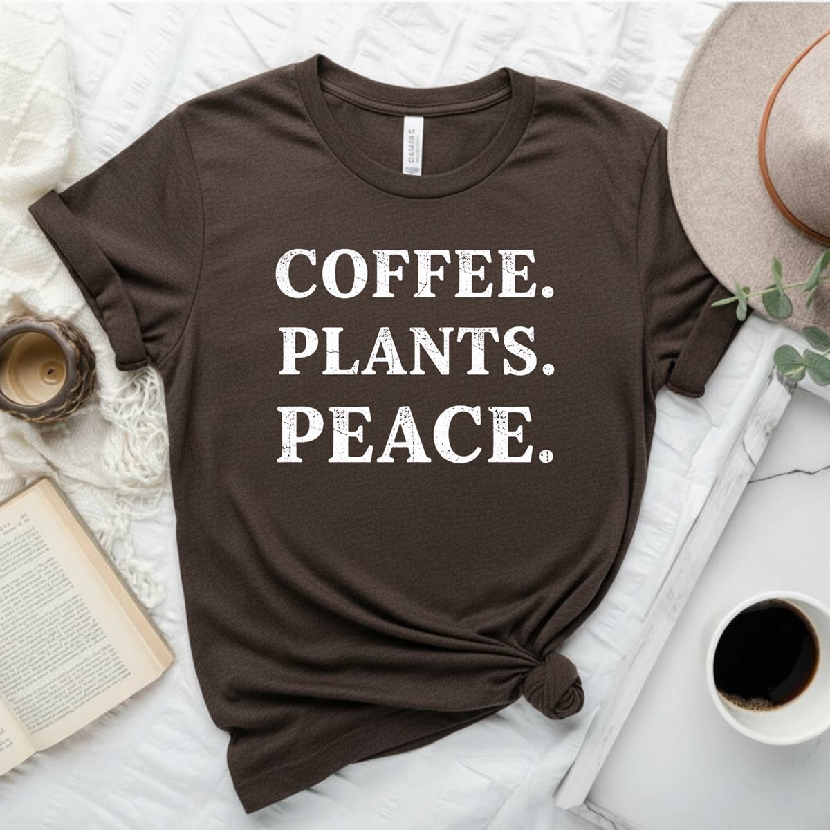Coffee. Plants. Peace. T-Shirt